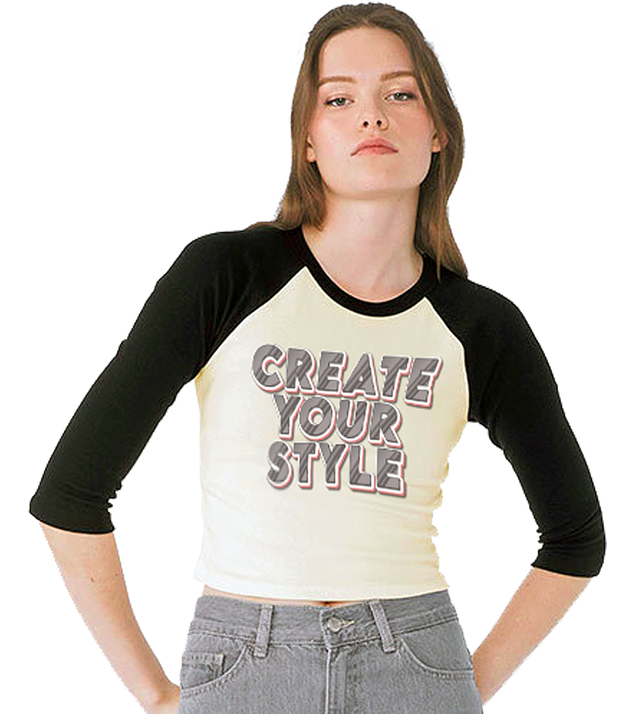 Camiseta de bebé de mujer con raglán ¾