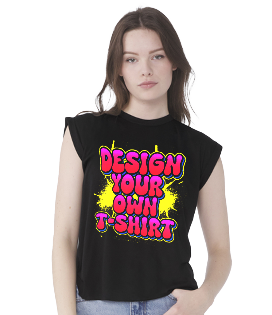 Naiste Avara Lõikega Üles Rullitud Varrukatega Maika