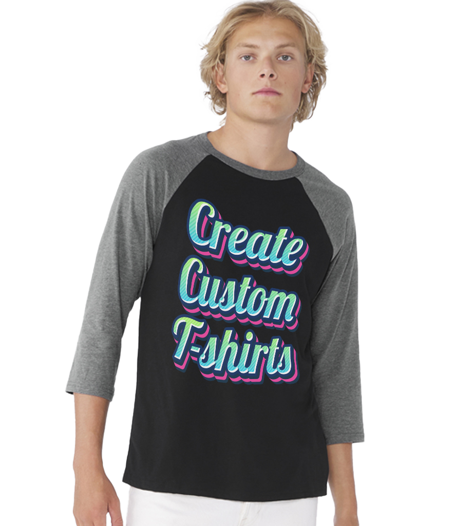 Unisex 3/4 varrukatega pesapallisärk