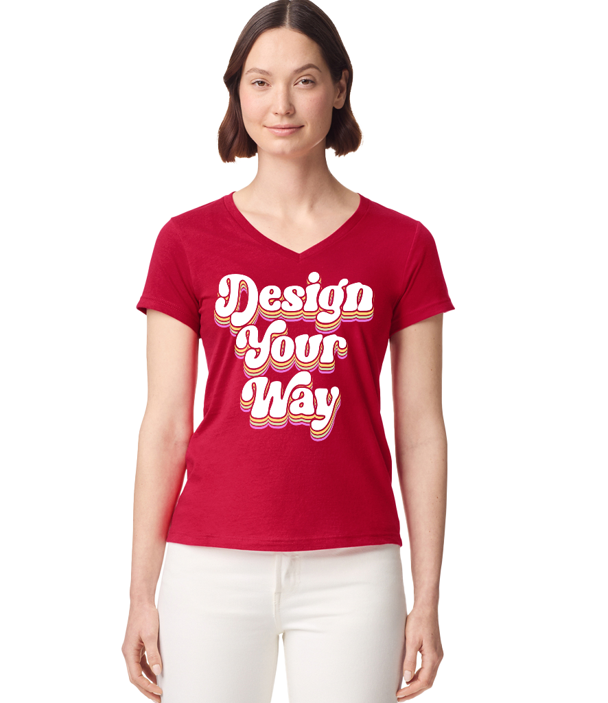 V-kaelusega jersey t-särk