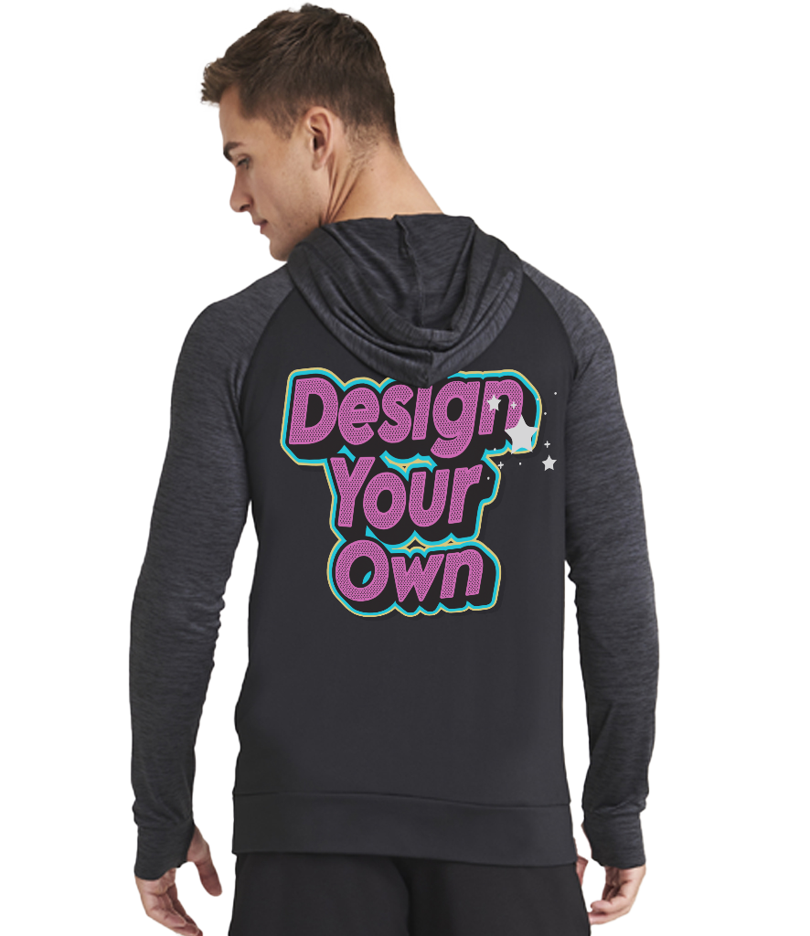 Coole heren hoodie met rits en contrasterende kleur