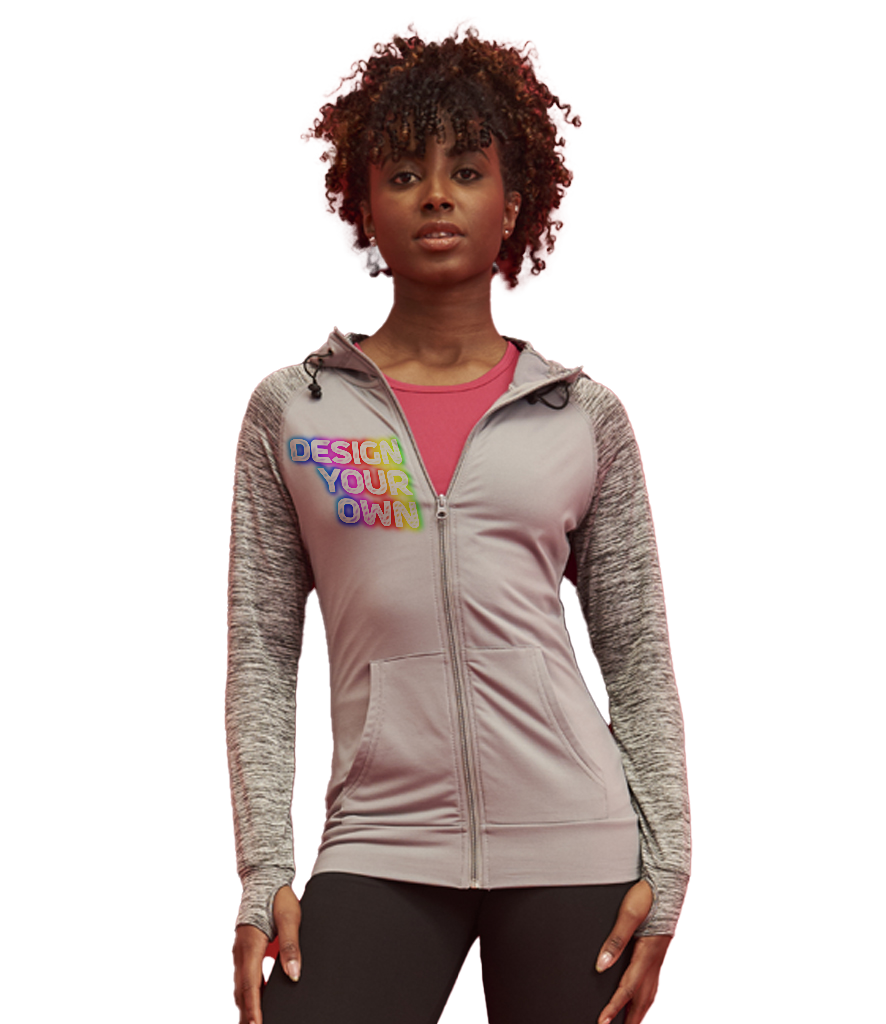 Naistele kontrastse lukuga dressipluus kapuutsiga