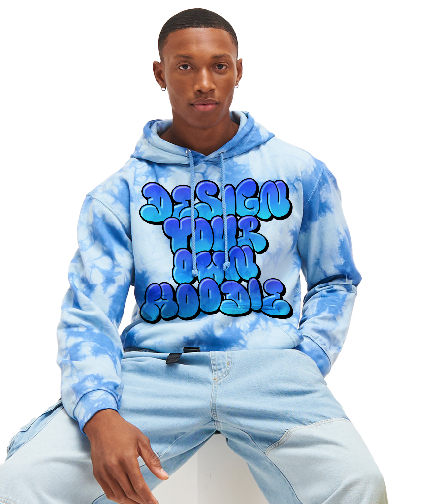 Vintage värvipritsmete ja kapuutsiga dressipluus