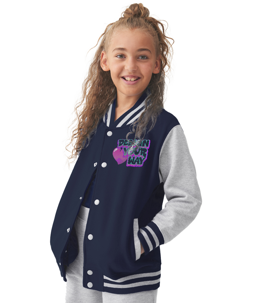 Chaqueta estilo universitaria infantil