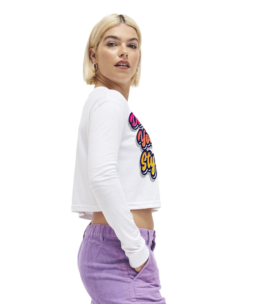 Pikkade varrukatega lühike t-särk