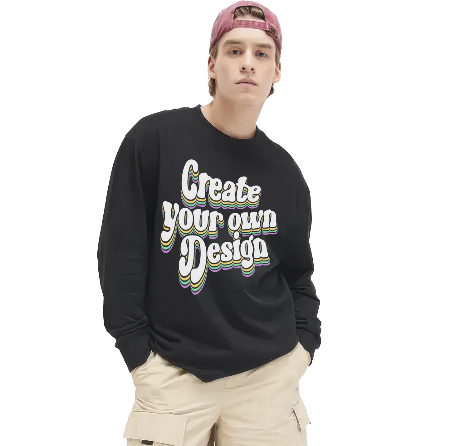 Unisex ülisuur pikkade varrukatega t-särk