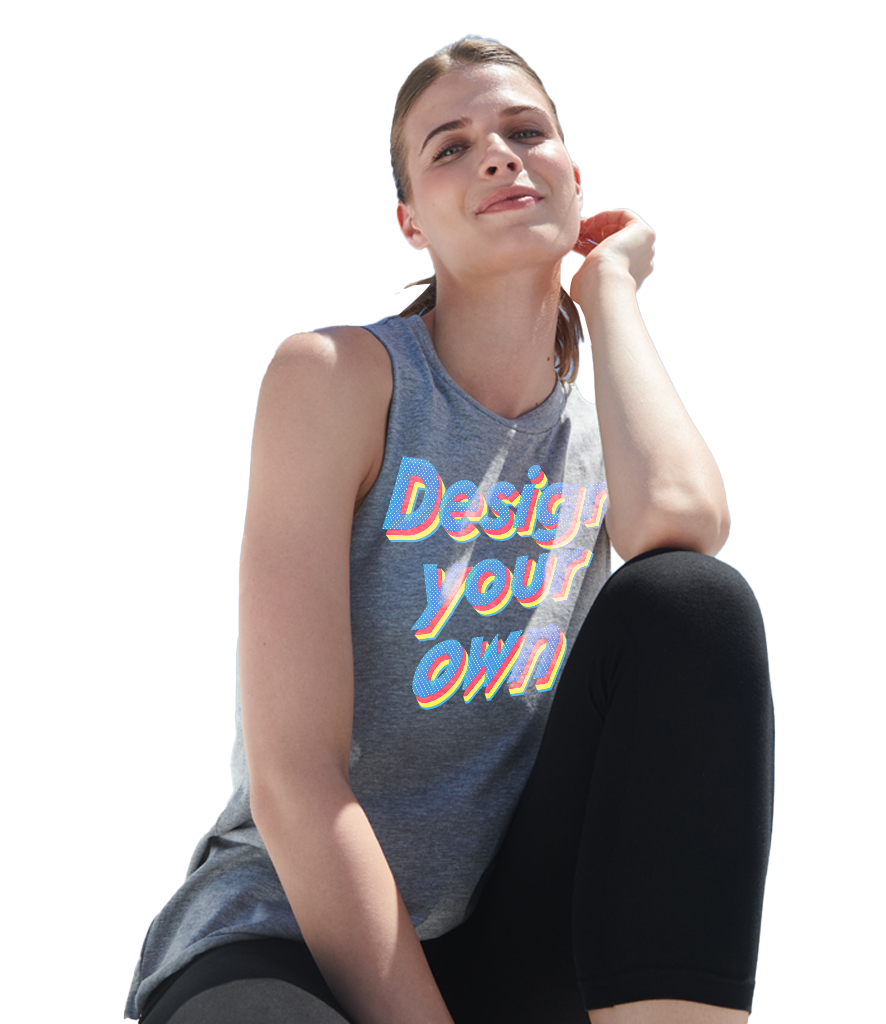 Naiste kõrge kaelusega puuvillane treeningvest