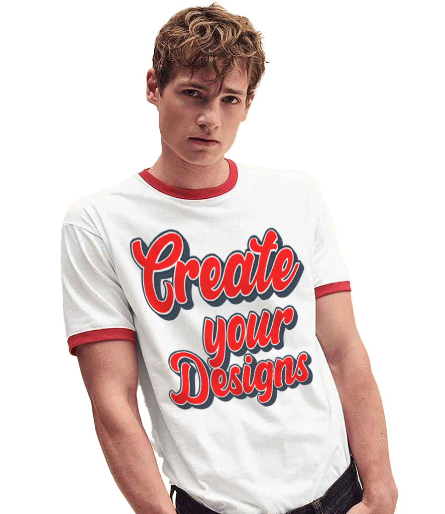 Strak heren ringer T-shirt