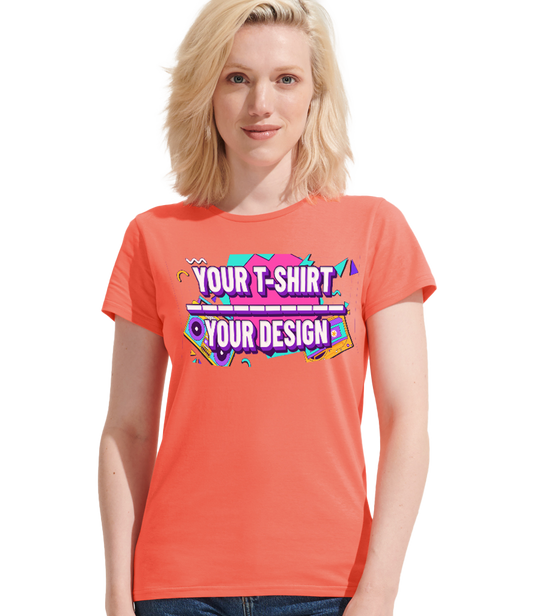 Dammen T-Shirt fir den Alldag ouni Etikett