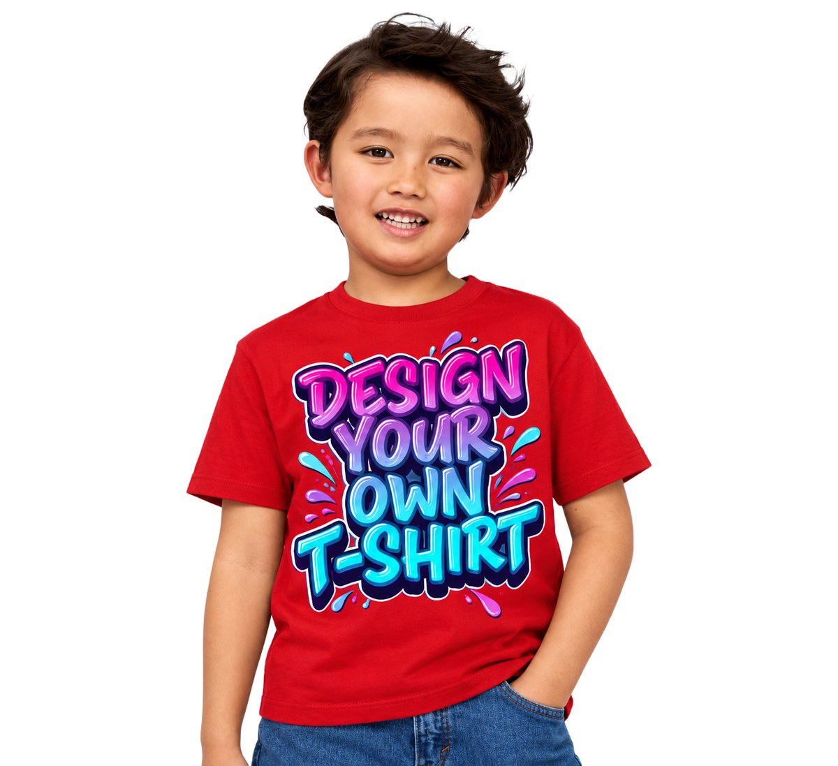 Camiseta pesada super macia para crianças