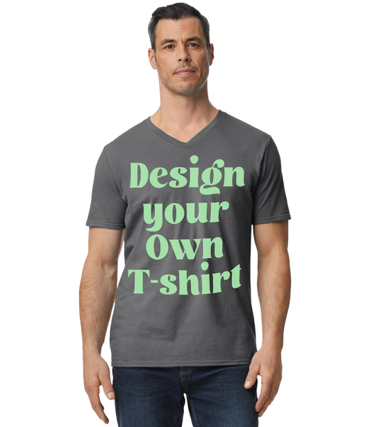 V-Ausschnëtt T-Shirt fir Hären