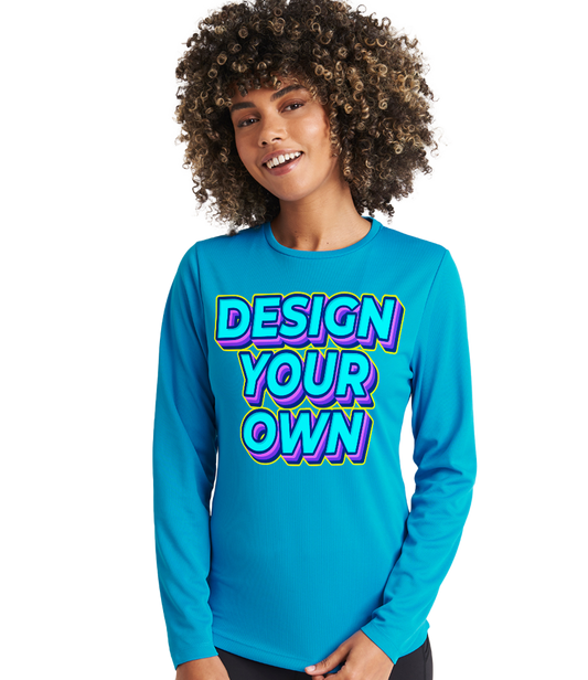 Dammen Sport T-Shirt mat laangen Äerm