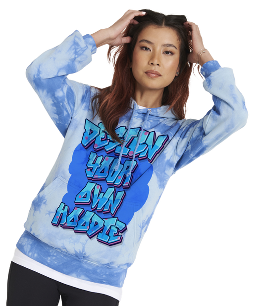 Vintage Hoodie mat faarwegen Effekter