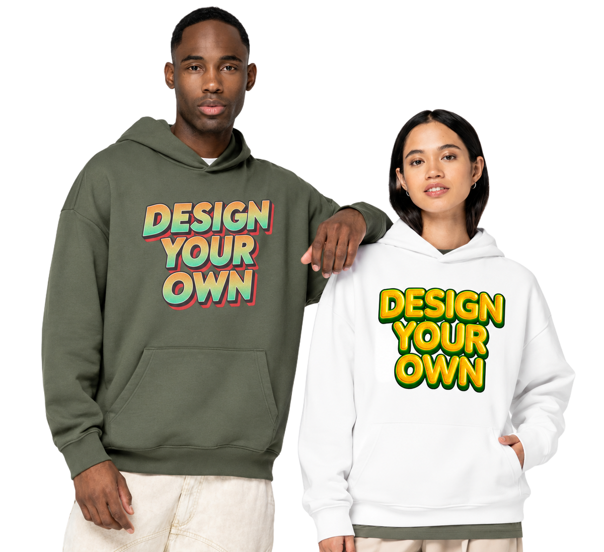 Prémiová organická unisex oversized mikina