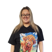 A t-shirt with clear graphics on the surface.